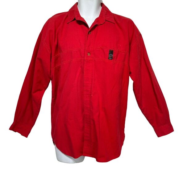 gitano red long sleeve button up shirt Size M - Picture 1 of 6
